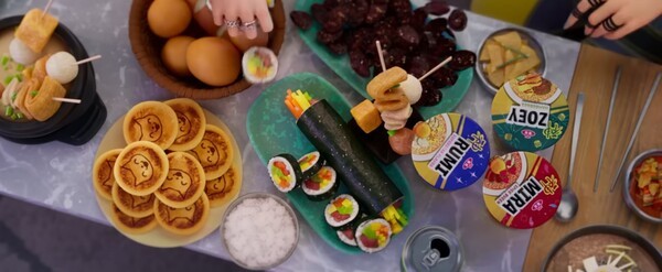 케이팝 데몬 헌터스에 나온 분식 차림